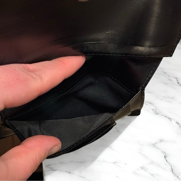 Michael Kors Vintage Black Leather Compact Snap Wallet - Picture 8 of 9